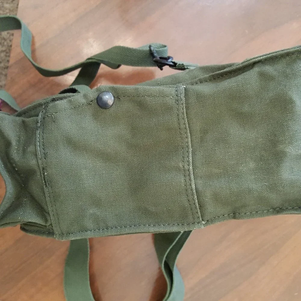 US ARMY GAS Mask Canvas Bag Chemical Biological Field M17 BAG ONLY Hipster #1